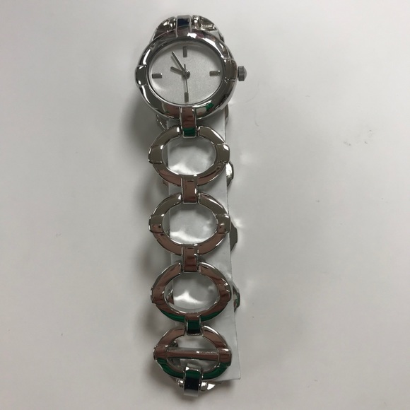 NWT AVON Silvertone Circle Watch - Picture 3 of 7